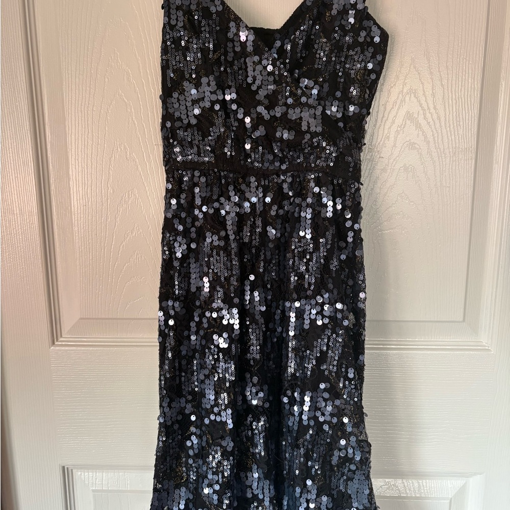 Express Black Sequin Top